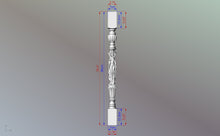 Load image into Gallery viewer, Baluster with women, Wood column with girls, Women stair balusters, Custom size wood balusters for stairs