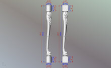 Load image into Gallery viewer, Lion Paw Wooden Baluster for Stairs, Lion leg banister of wood, stair banister lion, Carved wood balusters for stairs