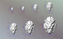 Load image into Gallery viewer, Gothic Lion Mask, Carved lion head, Unpainted, 1pc, Applique furniture decor DIY Furniture Trim Supplies wall ornaments pediments