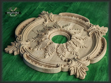 Load image into Gallery viewer, Round Architectural Applique Rosette Onlay Detailed Acanthus Ornamentation