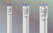 Load image into Gallery viewer, Wood pilasters for Fireplace, Set 2pc, Pair of Carved Wood Trim Post Pillars