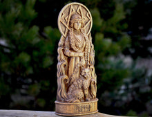 Load image into Gallery viewer, Freya, Freyja statue, norse pantheon, viking pagan asatru heathen goddess and god scandinavian gods altar mythology