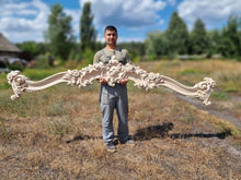 Load image into Gallery viewer, Carved cornice in Baroque style, Baroque Pelmet, Classic carved curtain rod of wood