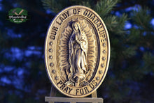 Load image into Gallery viewer, Our Lady of Guadalupe Wood carved Virgin Mary de Guadalupe Religious catholic icons Gift ideas for women Gifts for mom Wooden Wall art
