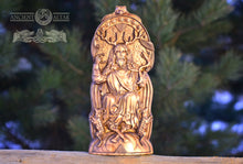 Load image into Gallery viewer, Cernunnos statue, Cernunnos figure, Cernun, wood horned god, celtic god, altar statue, wiccan, druid, pagan god