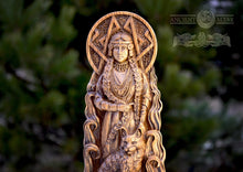 Load image into Gallery viewer, Freya, Freyja statue, norse pantheon, viking pagan asatru heathen goddess and god scandinavian gods altar mythology