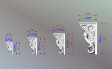 Load image into Gallery viewer, Corbel Mermaid of wood, Unpainted, Decorative Carved Wooden Corbel, 1pc, Home Wall Embellishments, wood onlays, wood wall art decor