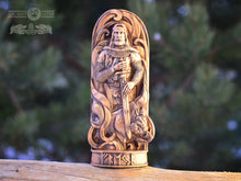 Load image into Gallery viewer, Freyr God, Freyr statue, Viking god, norse pantheon, viking pagan asatru heathen goddess and god scandinavian gods altar mythology