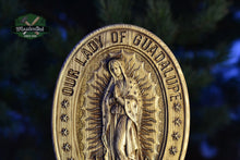 Load image into Gallery viewer, Our Lady of Guadalupe Wood carved Virgin Mary de Guadalupe Religious catholic icons Gift ideas for women Gifts for mom Wooden Wall art