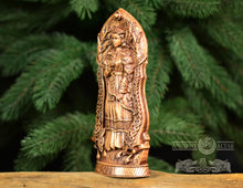 Load image into Gallery viewer, Skadi statue, Skade, Skathi, norse gods, God Altar sculpture, Wood carving, God viking, altar heathen asatru viking god and goddes sculpture