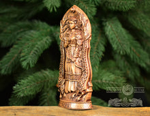 Load image into Gallery viewer, Skadi statue, Skade, Skathi, norse gods, God Altar sculpture, Wood carving, God viking, altar heathen asatru viking god and goddes sculpture