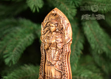 Load image into Gallery viewer, Skadi statue, Skade, Skathi, norse gods, God Altar sculpture, Wood carving, God viking, altar heathen asatru viking god and goddes sculpture