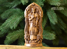 Load image into Gallery viewer, Skadi statue, Skade, Skathi, norse gods, God Altar sculpture, Wood carving, God viking, altar heathen asatru viking god and goddes sculpture