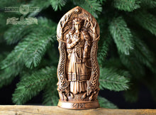 Load image into Gallery viewer, Skadi statue, Skade, Skathi, norse gods, God Altar sculpture, Wood carving, God viking, altar heathen asatru viking god and goddes sculpture