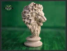 Load image into Gallery viewer, Lion Wooden Finial, Lion statue for Staircase Newel Post, Lion finial bed post, Lion statue of wood