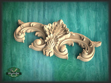 Load image into Gallery viewer, Carved Wood Applique for Fireplace Mantel, 1pc, Home Wall Embellishments, Furniture Carving, Wood Onlay