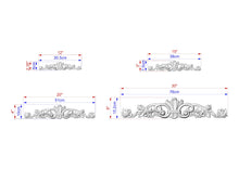 Load image into Gallery viewer, Wall moulding carved wood panel, carved flower, horizontal decor, carved decoration of wood, wooden onlay, Wooden Grapes