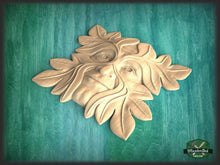 Load image into Gallery viewer, Green man Wall Plaque, Wooden Green Man, Green Man of wood, Wood Green Man, Oak Green Man Plaque, Green Man carved