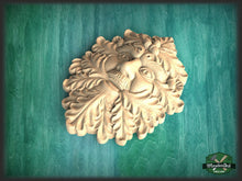 Load image into Gallery viewer, Greenman Wall Plaque, Greenman Plaque, Wooden Greenman, Green Man, Greenman Carving, Greenman Wood Art