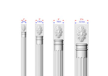 Load image into Gallery viewer, Handcrafted wooden Classic style fluted pilaster , Set 2pc, Pair of Carved Wood Trim Post Pillars