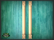 Load image into Gallery viewer, Handcrafted wooden Classic style fluted pilaster , Set 2pc, Pair of Carved Wood Trim Post Pillars