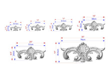 Load image into Gallery viewer, Carved Wood Applique for Fireplace Mantel, 1pc, Home Wall Embellishments, Furniture Carving, Wood Onlay
