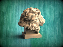 Load image into Gallery viewer, Lion finial bed post, Lion Wooden Finial, Lion statue for Staircase Newel Post, Lion statue of wood