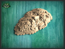 Load image into Gallery viewer, Greenman wood onlay, Greenman Plaque, Wooden Greenman, Green Man, Greenman Carving, Greenman Wood Art