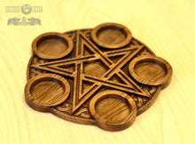 Load image into Gallery viewer, Candle holder, Altar candleholder, Scandinavian, home altar, runic stone, runes, norse, viking, heathen, handmade