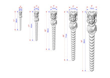Load image into Gallery viewer, Caryatid Carved Corbel, Unpainted, Decorative Caryatid of wood, 1pc, Home Wall Embellishments, wood onlays