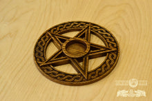 Load image into Gallery viewer, Altar candleholder, Candle holder, Scandinavian, home altar, runic stone, runes, norse, viking, heathen, handmade