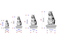 Load image into Gallery viewer, Squirrel Wooden Finial for Staircase Newel Post, Squirrel finial bed post, Squirrel statue of wood, Wooden Squirrel statue cap