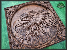 Load image into Gallery viewer, American Eagle carved wall art, Carved Eagle, Eagle of wood, Wood carving, Wall art