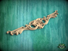 Load image into Gallery viewer, Carved Wood Onlay for Fireplace Mantel, 1pc, Home Wall Embellishments, Furniture Carving, Wood Onlay
