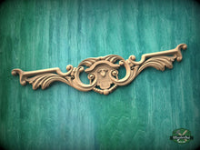 Load image into Gallery viewer, Carved Wood Onlay for Fireplace Mantel, 1pc, Home Wall Embellishments, Furniture Carving, Wood Onlay