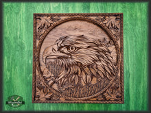 Load image into Gallery viewer, American Eagle carved wall art, Carved Eagle, Eagle of wood, Wood carving, Wall art