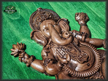 Load image into Gallery viewer, Lord Ganesh Wood Carving , Lord Ganesh Ashwood Panel, Wood carving, Hindu art