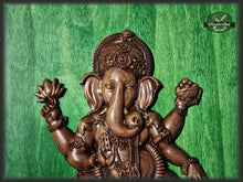 Load image into Gallery viewer, Lord Ganesh Wood Carving , Lord Ganesh Ashwood Panel, Wood carving, Hindu art