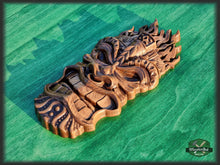 Load image into Gallery viewer, Carved Wood Mask, African Wood mask wall art, wood tribal mask, tiki mask wood