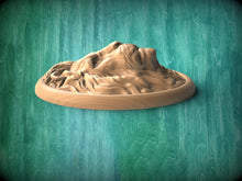 Load image into Gallery viewer, Round Rosette Lion, Carved lion head, Unpainted, 1pc, Applique furniture decor DIY Furniture Trim Supplies wall ornaments pediments