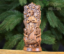 Load image into Gallery viewer, Idunn statue, Iduna, Idunna, God viking, god Wood carved Iduna statue pagan paganism goddes sculpture wooden scandinavian pantheon