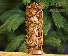 Load image into Gallery viewer, Idunn statue, Iduna, Idunna, God viking, god Wood carved Iduna statue pagan paganism goddes sculpture wooden scandinavian pantheon