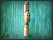 Load image into Gallery viewer, Carved Eagle Decorative Post for Staircase from solid wood, 1pc, Lion statue, Custom size wood balusters for stairs