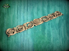 Load image into Gallery viewer, Carved Wood Onlay for Kitchen Hood, 1pc, Unfinished, Home Wall Embellishments, Furniture Carving, Wood Onlay