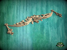 Load image into Gallery viewer, Classic Style Swag Onlay with Bows made  of wood, 1pc, Home Wall Embellishments, Furniture Carving, Wood Onlay