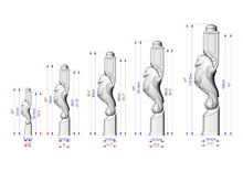 Load image into Gallery viewer, Carved Eagle Decorative Post for Staircase from solid wood, 1pc, Lion statue, Custom size wood balusters for stairs