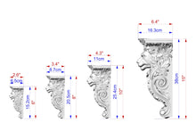 Load image into Gallery viewer, Corbel Lion of wood, Unpainted, Decorative Carved Wooden Corbel, 1pc, Home Wall Embellishments, wood onlays, wood wall art decor