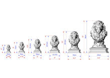Load image into Gallery viewer, Lion Wooden Statue, Lion statue for Staircase Newel Post, Lion finial bed post, Lion statue of wood, Lion post cap