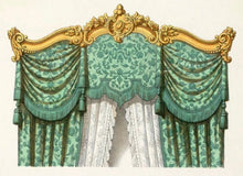 Load image into Gallery viewer, Carved cornice in Baroque style, Baroque Pelmet, Classic carved curtain rod of wood