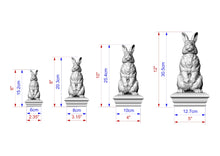 Load image into Gallery viewer, Rabbit Wooden Finial for Staircase Newel Post, Rabbit finial bed post, Rabbit statue of wood, Wooden Rabbit statue cap